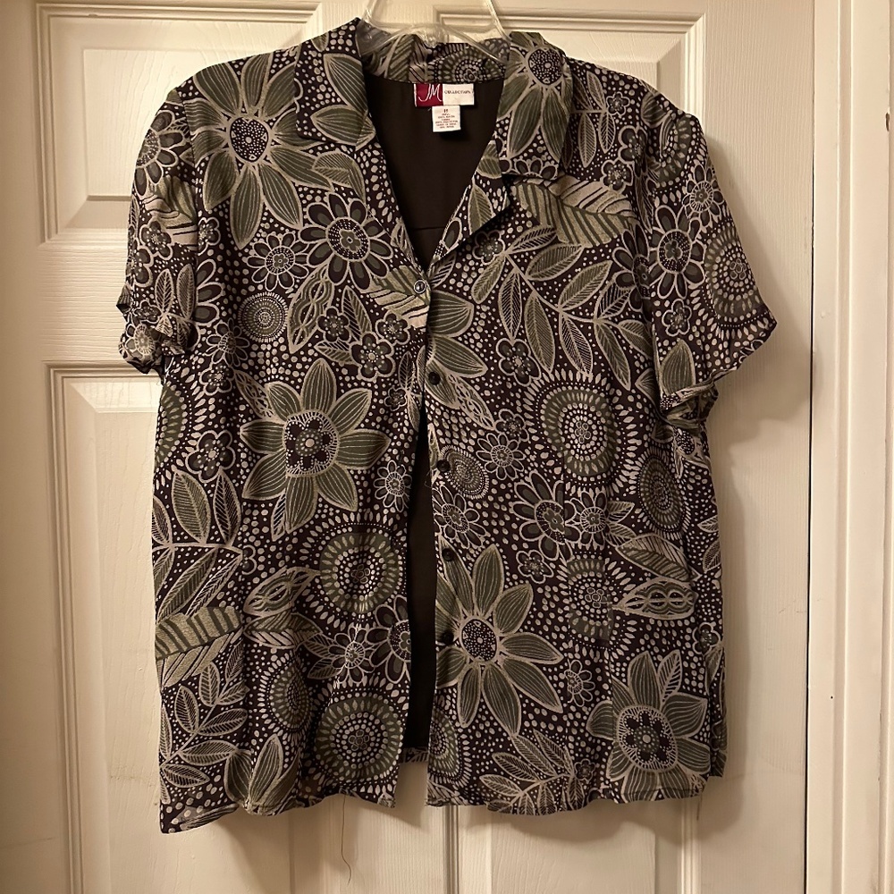 JM Collection Paisley Blouse (Size 16) & Midi Skirt (Size 14) Excellent for Fall